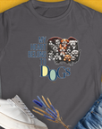 My Heart Belong To Dogs, Volume 1, Women's T-Shirt-Charcoal. For dog lovers and dog owners. Design by Dog Gang