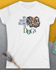 My Heart Belong To Dogs, Volume 1, Women's T-Shirt-, a fun and stylish design for dog lovers from Dog Gang