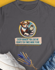One Human Year = Ten Dog Years, Volume 3, Women's T-Shirt-Charcoal. A dog-themed Design from Dog Gang