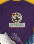 One Human Year = Ten Dog Years, Volume 3, Women's T-Shirt-Purple. A perfect gift for dog lovers and dog owners. Design by Dog Gang