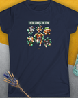 Unleash-Series (Here Comes The Fun), Volume 4, Women's T-Shirt-, a fun and stylish design for dog lovers from Dog Gang