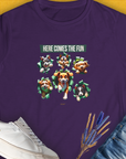 Unleash-Series (Here Comes The Fun), Volume 4, Women's T-Shirt-Purple, a cool and stylish design with a funny saying from Dog Gang