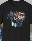 My Heart Belong To Dogs, Volume 1, Unisex T-Shirt-Black, Design by Dog Gang