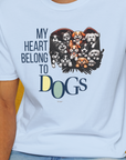 My Heart Belong To Dogs, Volume 1, Unisex T-Shirt-. For dog lovers and dog owners. Design by Dog Gang