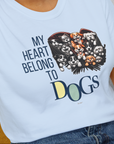 My Heart Belong To Dogs, Volume 1, Unisex T-Shirt-, a fun and stylish design for dog lovers from Dog Gang
