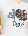 My Heart Belong To Dogs, Volume 1, Unisex T-Shirt-, Design by Dog Gang
