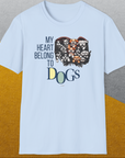 My Heart Belong To Dogs, Volume 1, Unisex T-Shirt-, a cool and stylish design with a funny saying from Dog Gang