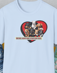 My Heart Belong To Dogs (dogs will always have a place in my heart), Volume 2, Unisex T-Shirt-Light Blue, Design by Dog Gang