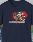 My Heart Belong To Dogs (dogs will always have a place in my heart), Volume 2, Unisex T-Shirt-Navy, Design by Dog Gang