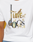 I Love Dogs - Series I, Volume 1, Unisex T-Shirt-. For dog lovers and dog owners. Design by Dog Gang
