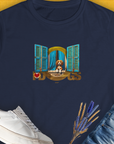 The navy t-shirt features a cute dog design with a dog graphic and the light blue text I ♥ DOGS. Volume 8 of the popular "I LOVE DOGS" No. 1-Series, designed by Dog Gang. 