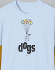 The Dog Gang Minimalistic Series II, Volume 1, Unisex T-Shirt-Light Blue-bequemes Shirt mit lustigem Spruch für Hundebesitzer, Design by Dog Gang