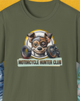 Motorcycle Hunter Club, Volume 1, Unisex T-Shirt-Military Green, Design by Dog Gang