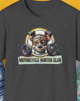 Motorcycle Hunter Club, Volume 1, Unisex T-Shirt-Dark Heather, Design by Dog Gang
