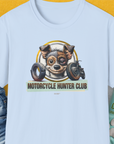 Motorcycle Hunter Club, Volume 1, Unisex T-Shirt-Light Blue, Design by Dog Gang