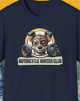 Motorcycle Hunter Club, Volume 1, Unisex T-Shirt-Navy, Design by Dog Gang