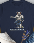 So... Woof? Volume 1, Women's T-Shirt-Navy, a cool and stylish design with a funny saying from Dog Gang